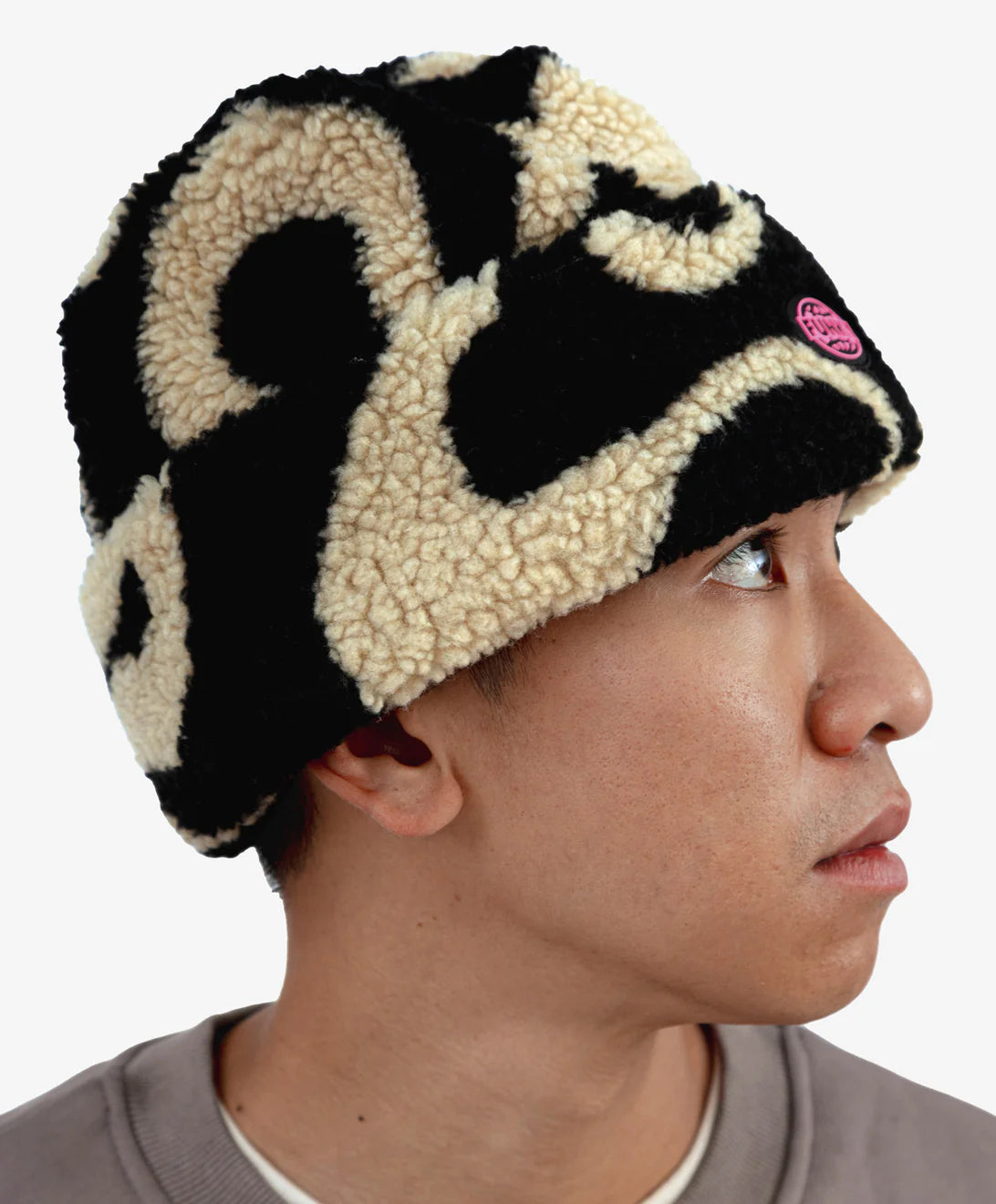 Fat Sherpa Beanie Black/Natural Raw FUNKY