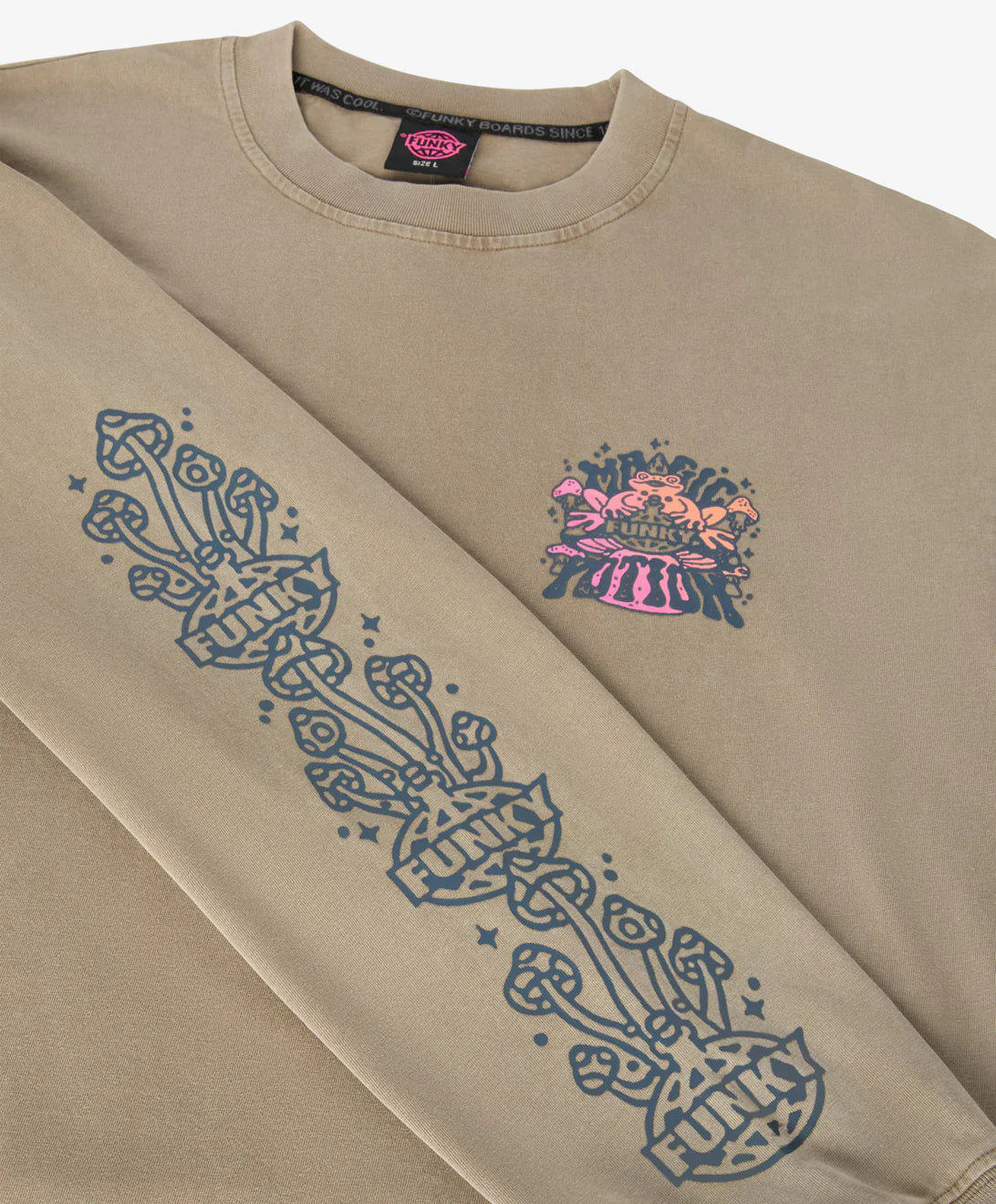 TEE Frog Long Sleeve Sand FUNKY