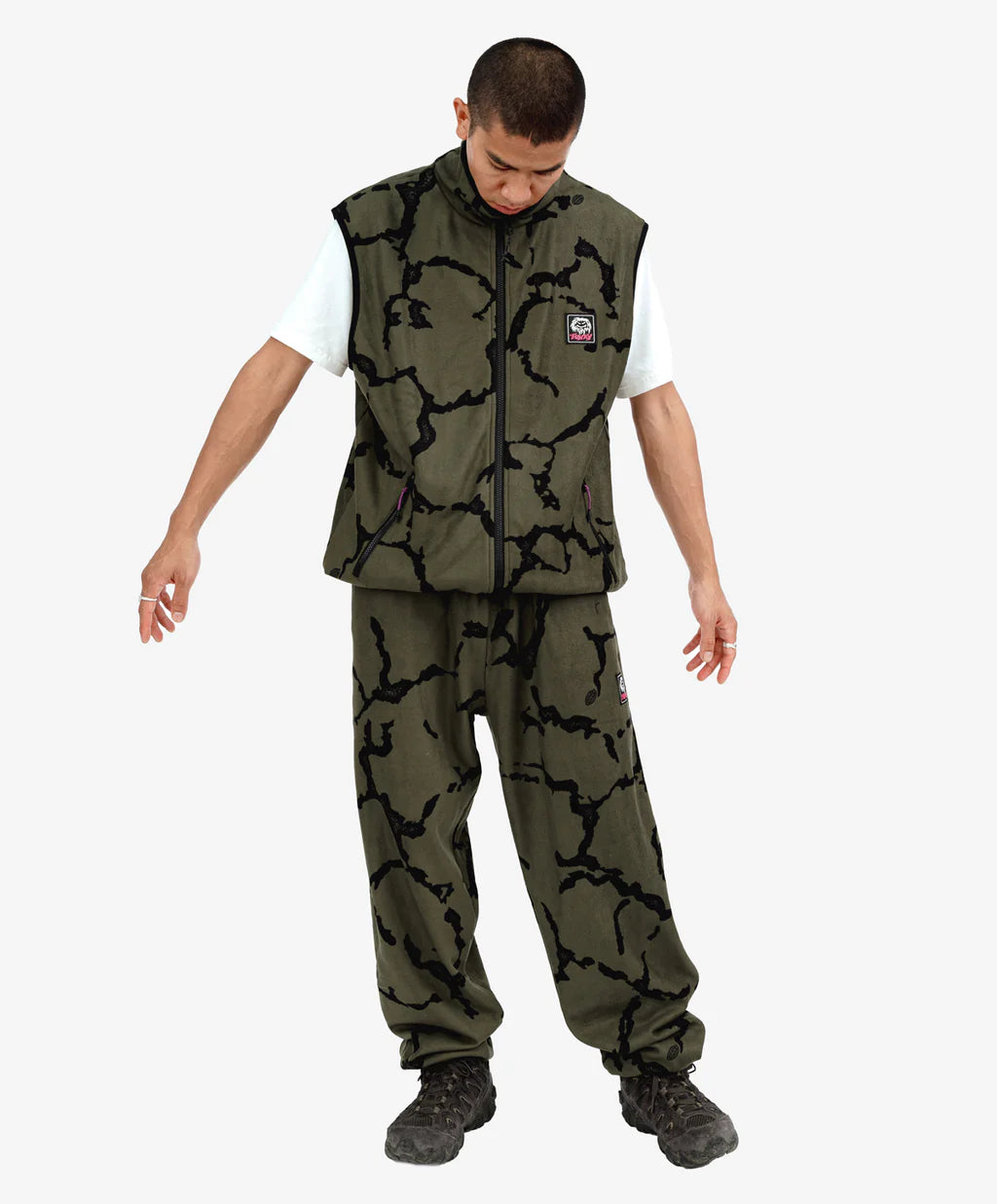 Heritage Fleece Vest Olive FUNKY