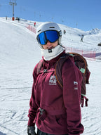 Hoodie SNOW FREE FAM Logo Burdeo